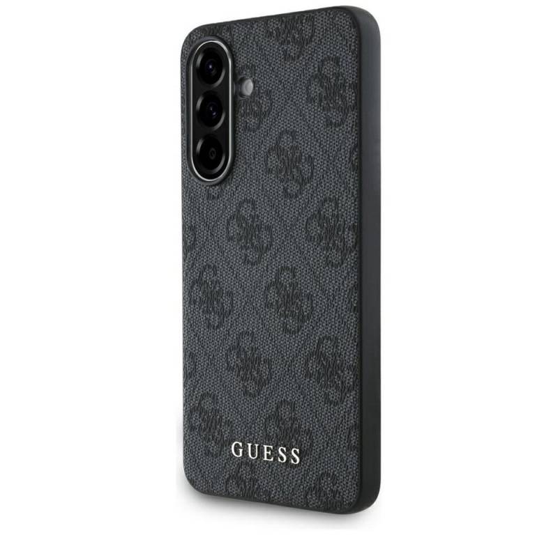 Guess Handyhülle Galaxy A56 Kunstleder grau Muster classic Logo goldfarbig 6,7 Zoll, Kantenschutz von Guess