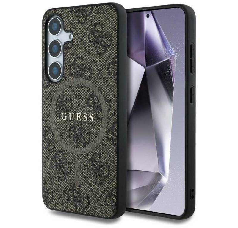 Guess Handyhülle Galaxy S25 Plus Kunstleder braun MagSafe Logo 6,7 Zoll, Kantenschutz von Guess