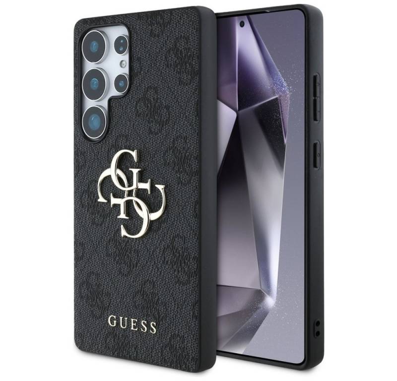 Guess Handyhülle Galaxy S25 Ultra Kunstleder grau Logo goldfarben von Guess
