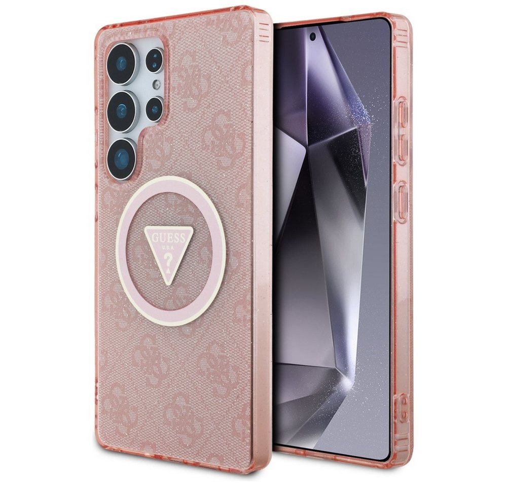 Guess Handyhülle Galaxy S25 Ultra Kunststoff rosa MagSafe kompatibel Logo 6,9 Zoll, Kantenschutz Guess Handyhülle Galaxy S25 Ultra Kunststoff rosa MagSafe kompatibel Logo 6,9 Zoll, Kantenschutz von Guess