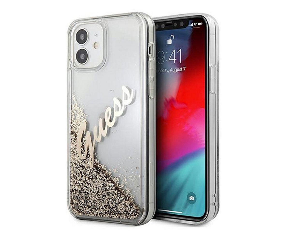 Guess Handyhülle Guess Apple iPhone 12 Mini Gold Glitter Vintage Script Glitzer Hard Case Cover Schutzhülle Etui Guess Handyhülle Guess Apple iPhone 12 Mini Gold Glitter Vintage Script Glitzer Hard Case Cover Schutzhülle Etui von Guess