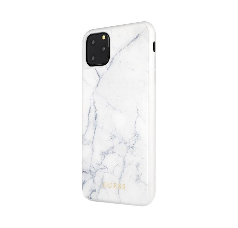 Guess Handyhülle Guess Marble Collection Apple iPhone 11 Pro Weiß Hard Case Cover Schutzhülle von Guess