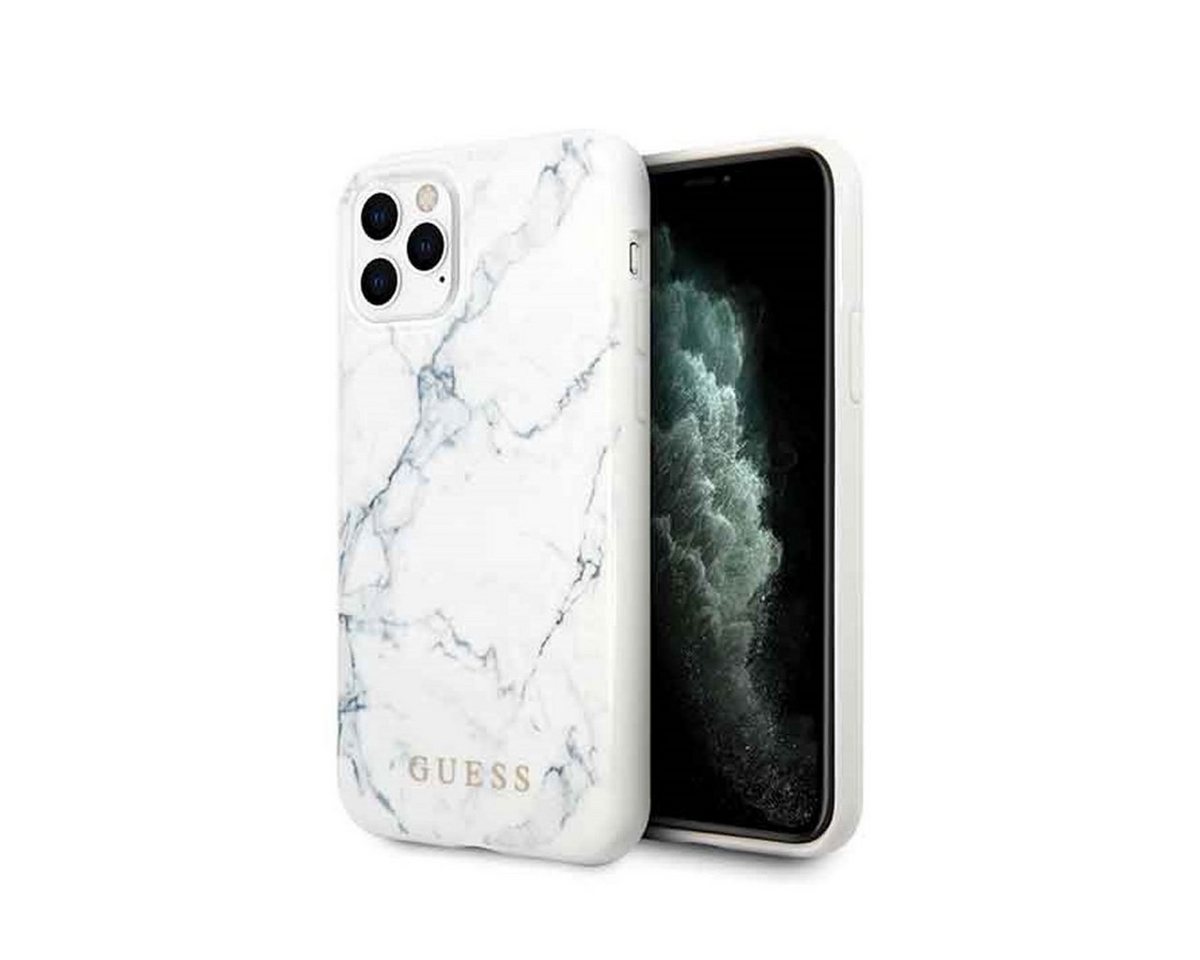 Guess Handyhülle Guess Marble Collection Apple iPhone 11 Pro Weiß Marmor Hard Case Cover Schutzhülle Etui von Guess