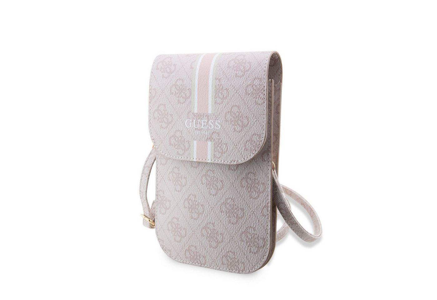 Guess Handyhülle Guess PU 4G Printed Stripes Phone Bag Pink Schutzhülle von Guess