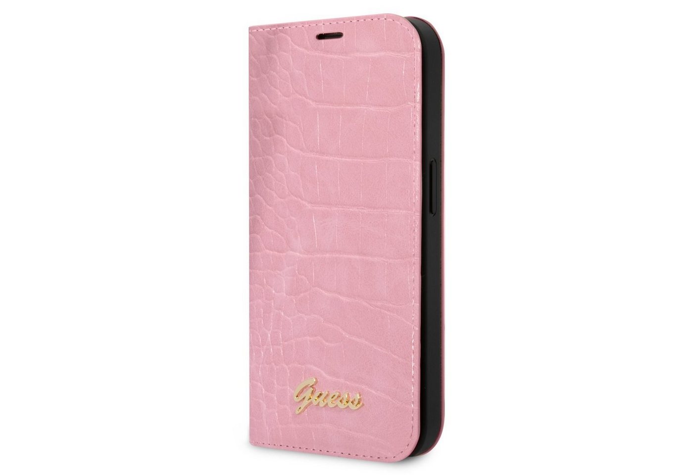 Guess Handyhülle Guess PU Croco mit Metal Camera Outline Book Case für iPhone 14 Plus P von Guess