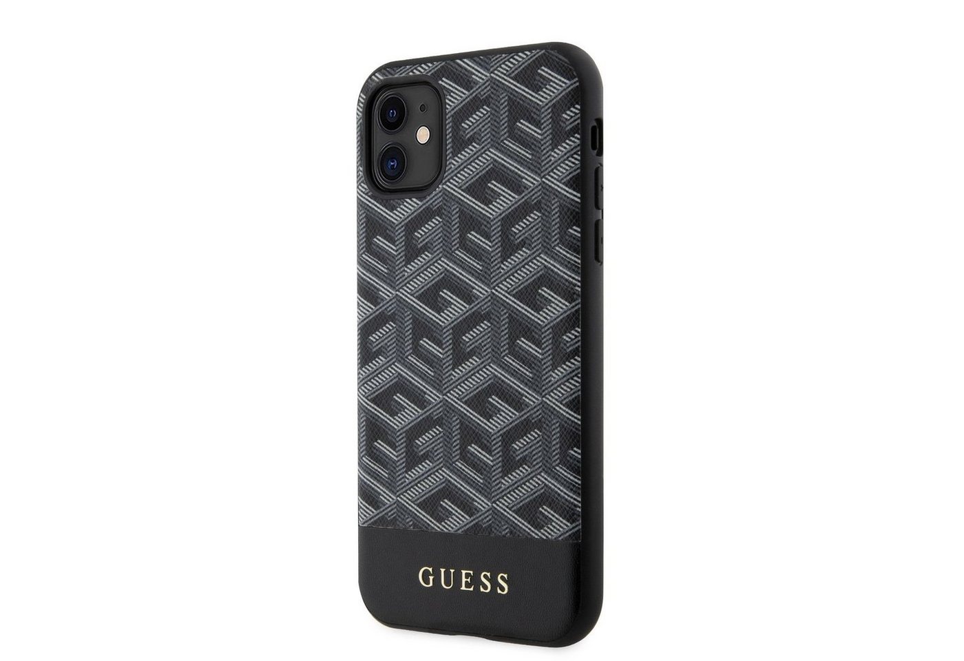 Guess Handyhülle Guess PU G Cube MagSafe Case für iPhone 11 schwarz Schutzhülle von Guess