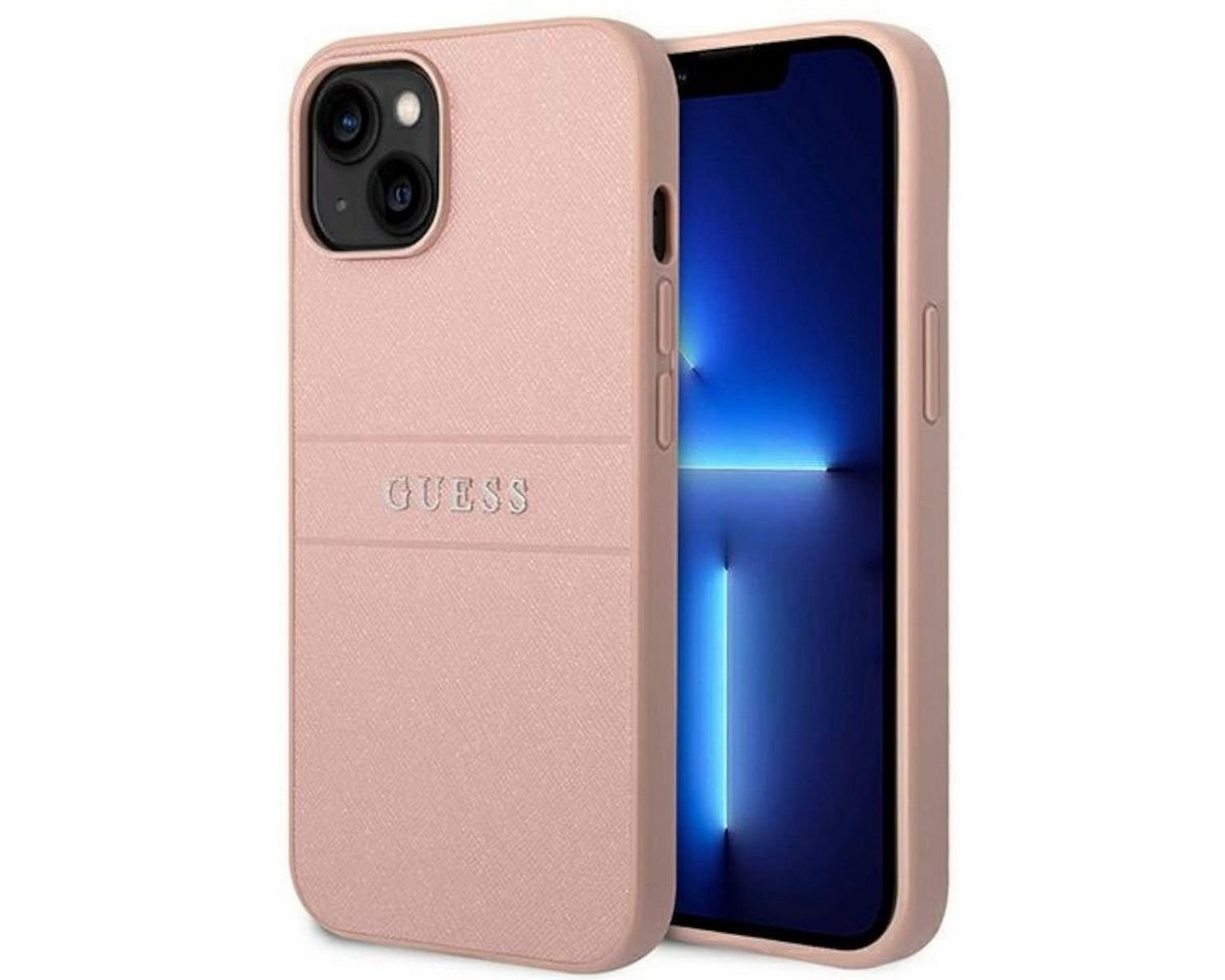 Guess Handyhülle Guess Saffiano Strap Collection Apple iPhone 14 Plus Hard Case Cover Schutzhülle Pink Guess Handyhülle Guess Saffiano Strap Collection Apple iPhone 14 Plus Hard Case Cover Schutzhülle Pink von Guess
