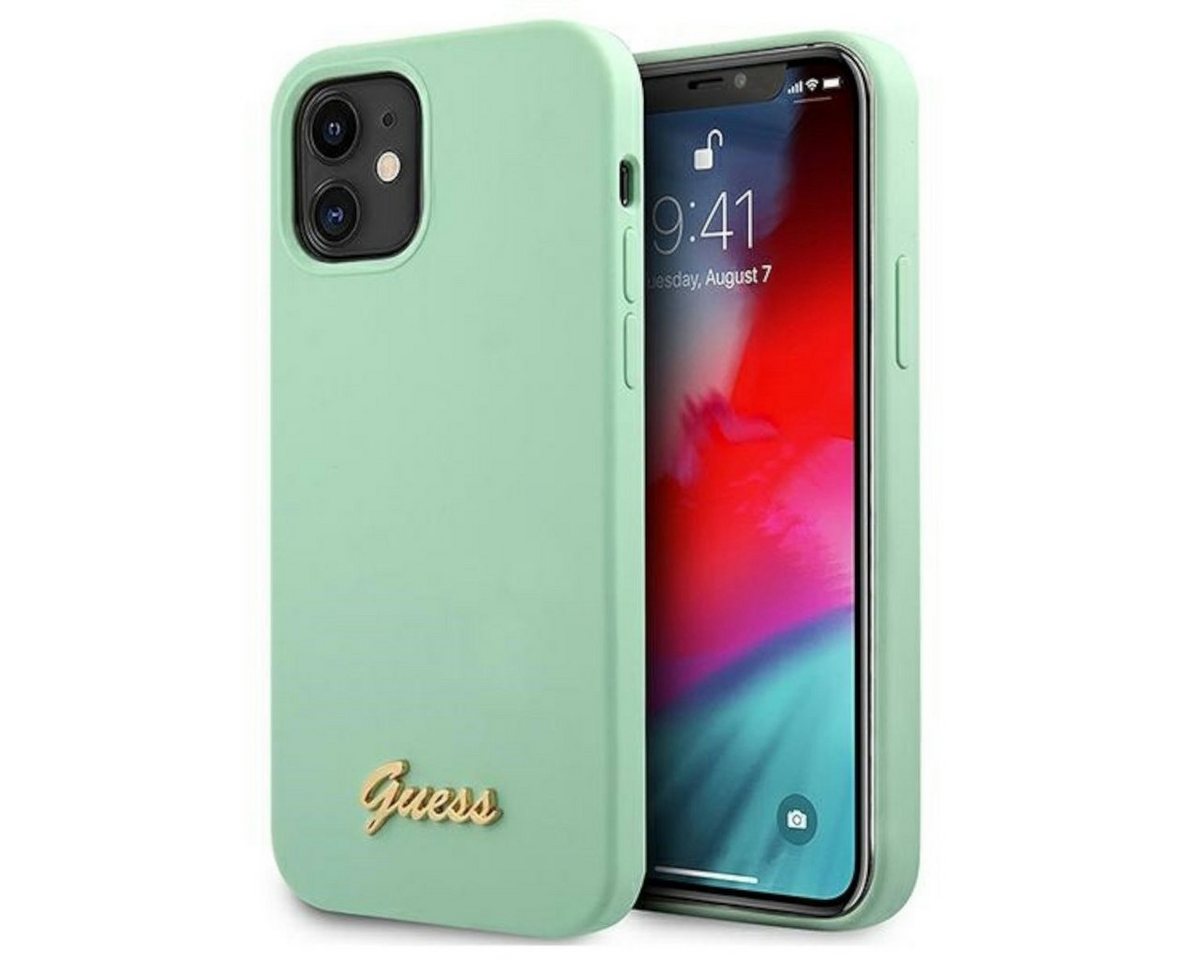 Guess Handyhülle Guess Silikon Script Apple iPhone 12 Mini Grün Hard Case Cover Schutzhülle Etui Guess Handyhülle Guess Silikon Script Apple iPhone 12 Mini Grün Hard Case Cover Schutzhülle Etui von Guess