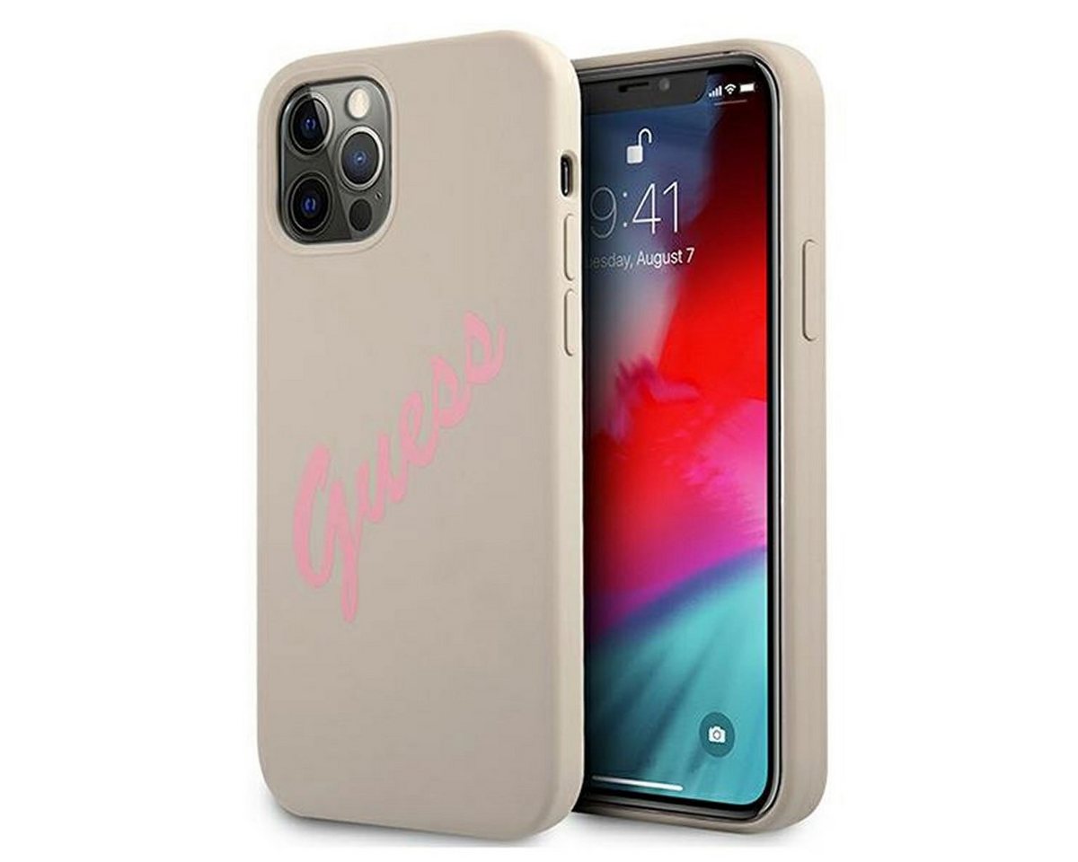 Guess Handyhülle Guess Silikon Vintage Apple iPhone 12 Pro Max Grau Rosa Hard Case Cover Schutzhülle Etui Guess Handyhülle Guess Silikon Vintage Apple iPhone 12 Pro Max Grau Rosa Hard Case Cover Schutzhülle Etui von Guess