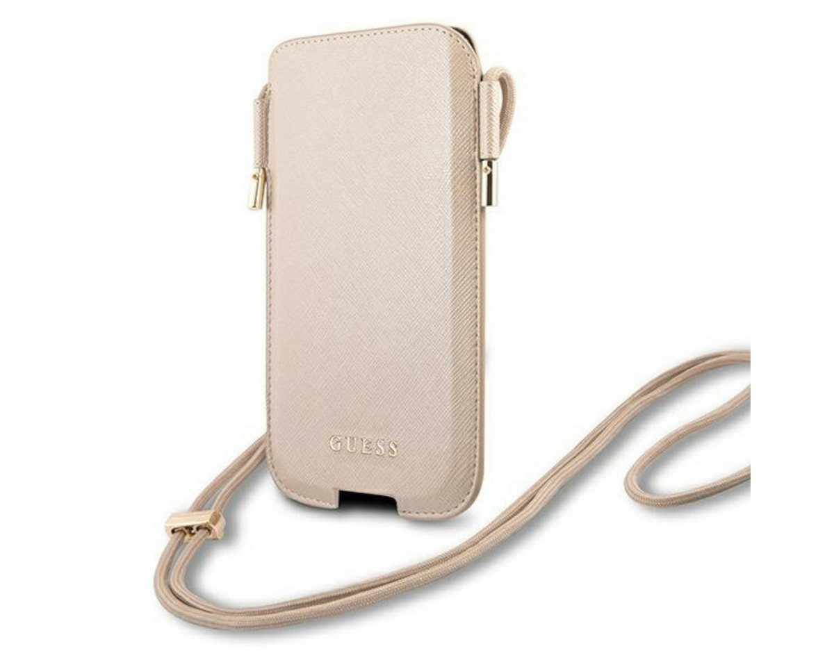 Guess Handyhülle Guess Smartphone Handy Umhänge Tasche für Apple iPhone 12 Mini / 12 / 12 Pro Gold von Guess