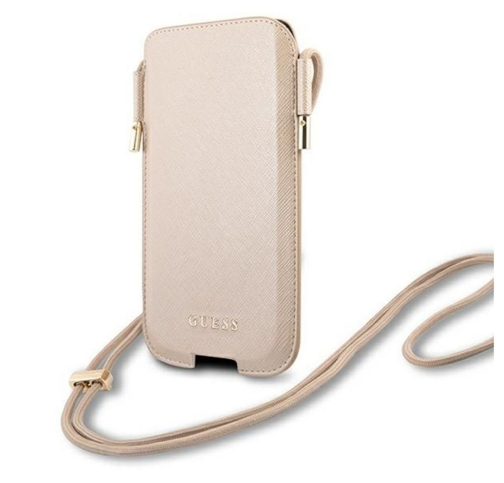 Guess Handyhülle Guess Smartphone Handy Umhänge Tasche für Apple iPhone 12 Pro Max Gold von Guess
