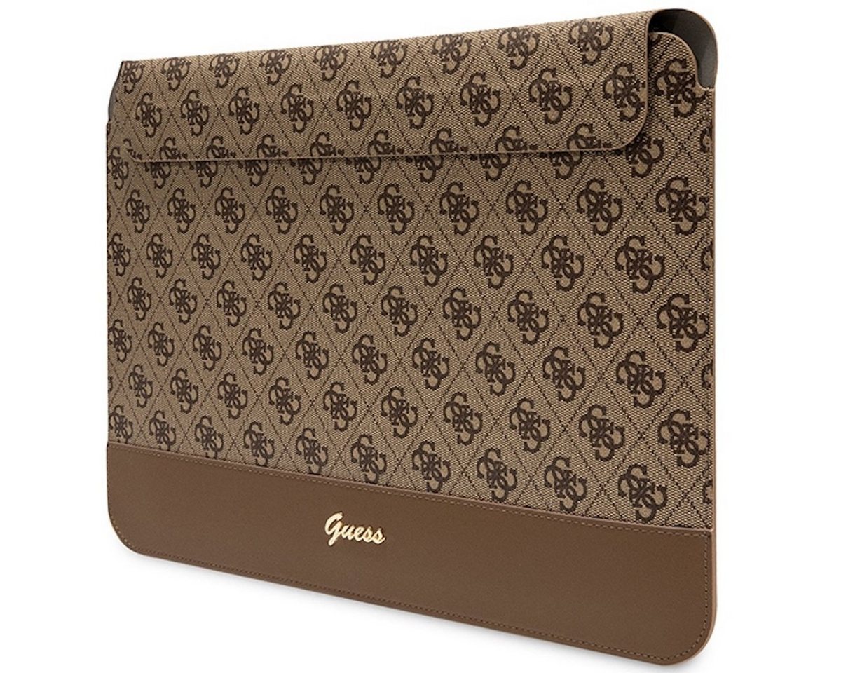 Guess Handyhülle Guess Universell bis 14" Notebook Tasche 4G Stripe Metall Logo Braun Guess Handyhülle Guess Universell bis 14" Notebook Tasche 4G Stripe Metall Logo Braun von Guess