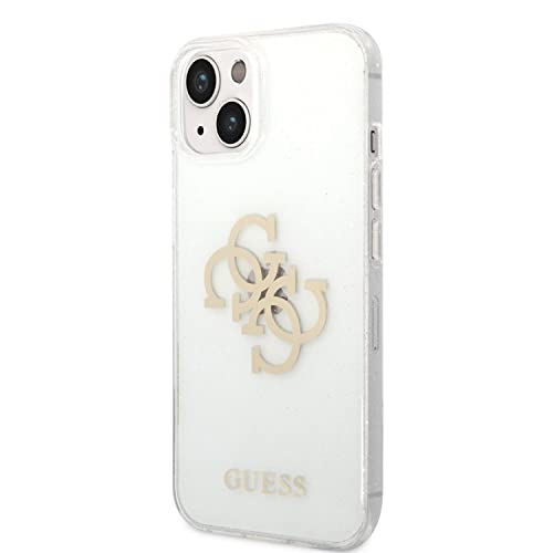 Guess Hard Cover 4G Glitter Big Logo for iPhone 14 Plus, Transparent von Guess
