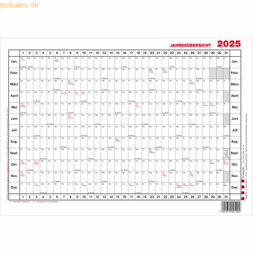 Güss Jahresübersicht 12 Monate Kalendarium 2024 von Güss