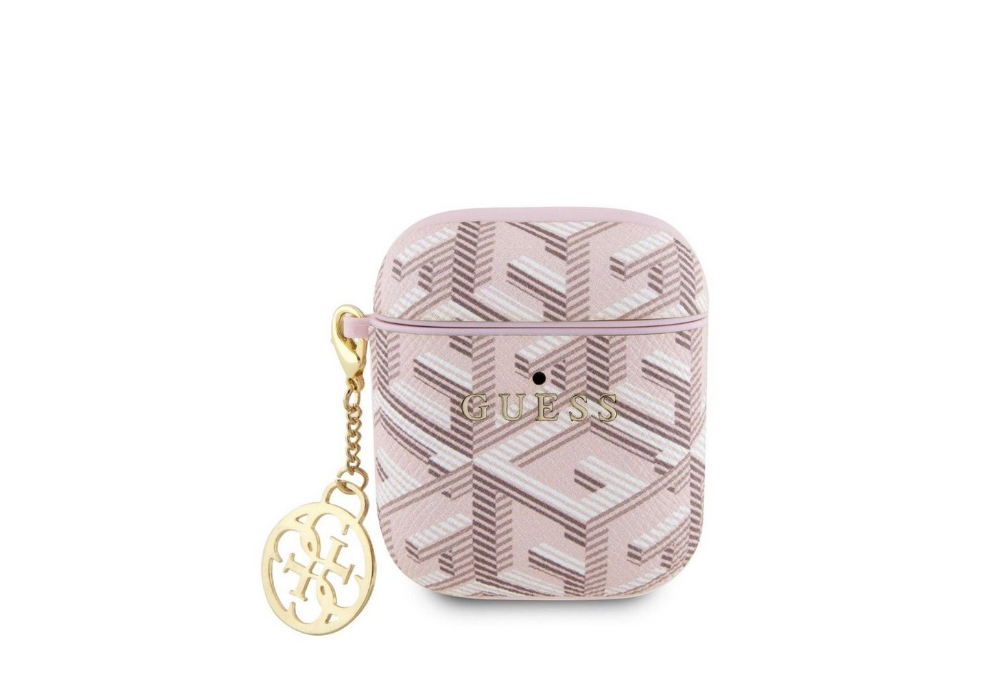 Guess Kopfhörer-Schutzhülle Guess PU G Cube Charm Case für AirPods 1/2 Pink Schutzhülle von Guess