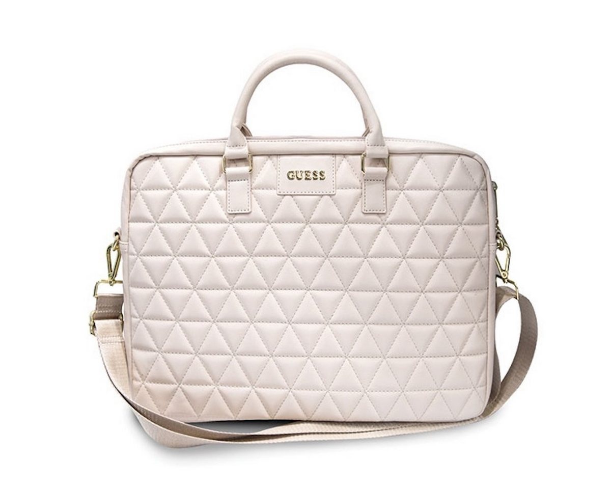 Guess Laptop-Hülle Guess Universell bis 16 Notebook / Tablet Tasche Torba Quilted Creme" von Guess