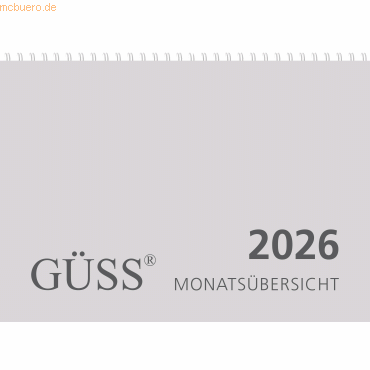 Güss Monatsübersicht 30x20cm Kalendarium 2024 von Güss