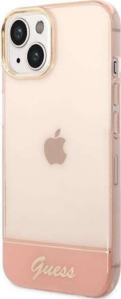 Guess PC/TPU Camera Outline Translucent Case für Apple iPhone 14 Max - pink (GUHCP14MHGCOP) von Guess