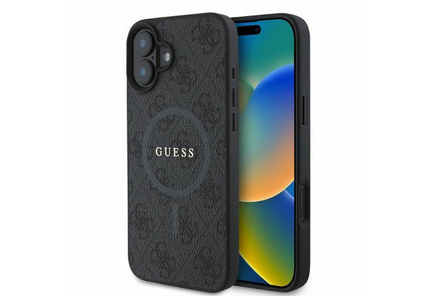 Guess Smartphone-Hülle GUESS Apple iPhone 16 Hardcase 4G Ring Classic Logo MagSafe Schwarz Guess Smartphone-Hülle GUESS Apple iPhone 16 Hardcase 4G Ring Classic Logo MagSafe Schwarz von Guess