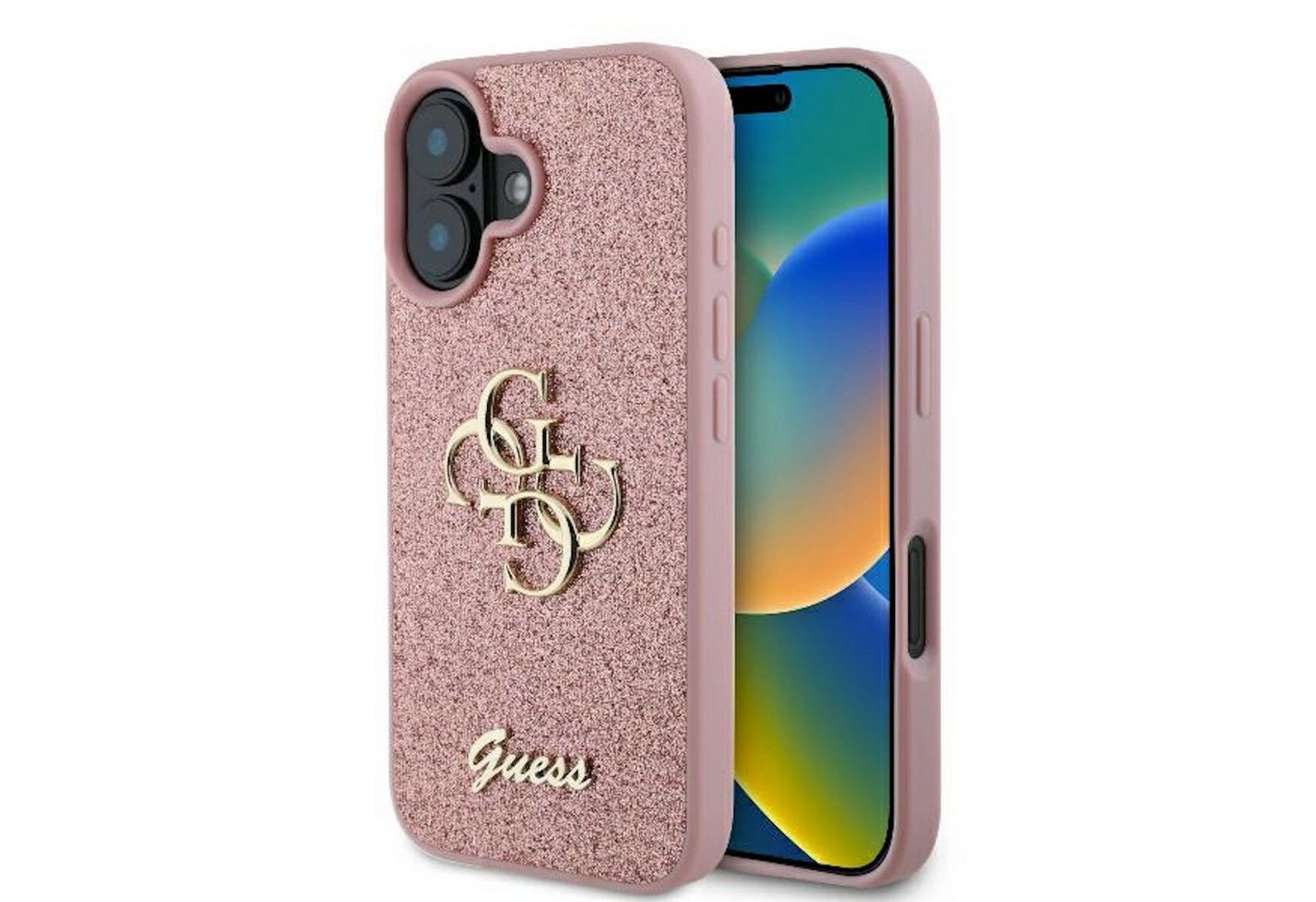 Guess Smartphone-Hülle GUESS Apple iPhone 16 Plus Fixed Glitter Big 4G Design Hülle Rosa Guess Smartphone-Hülle GUESS Apple iPhone 16 Plus Fixed Glitter Big 4G Design Hülle Rosa von Guess