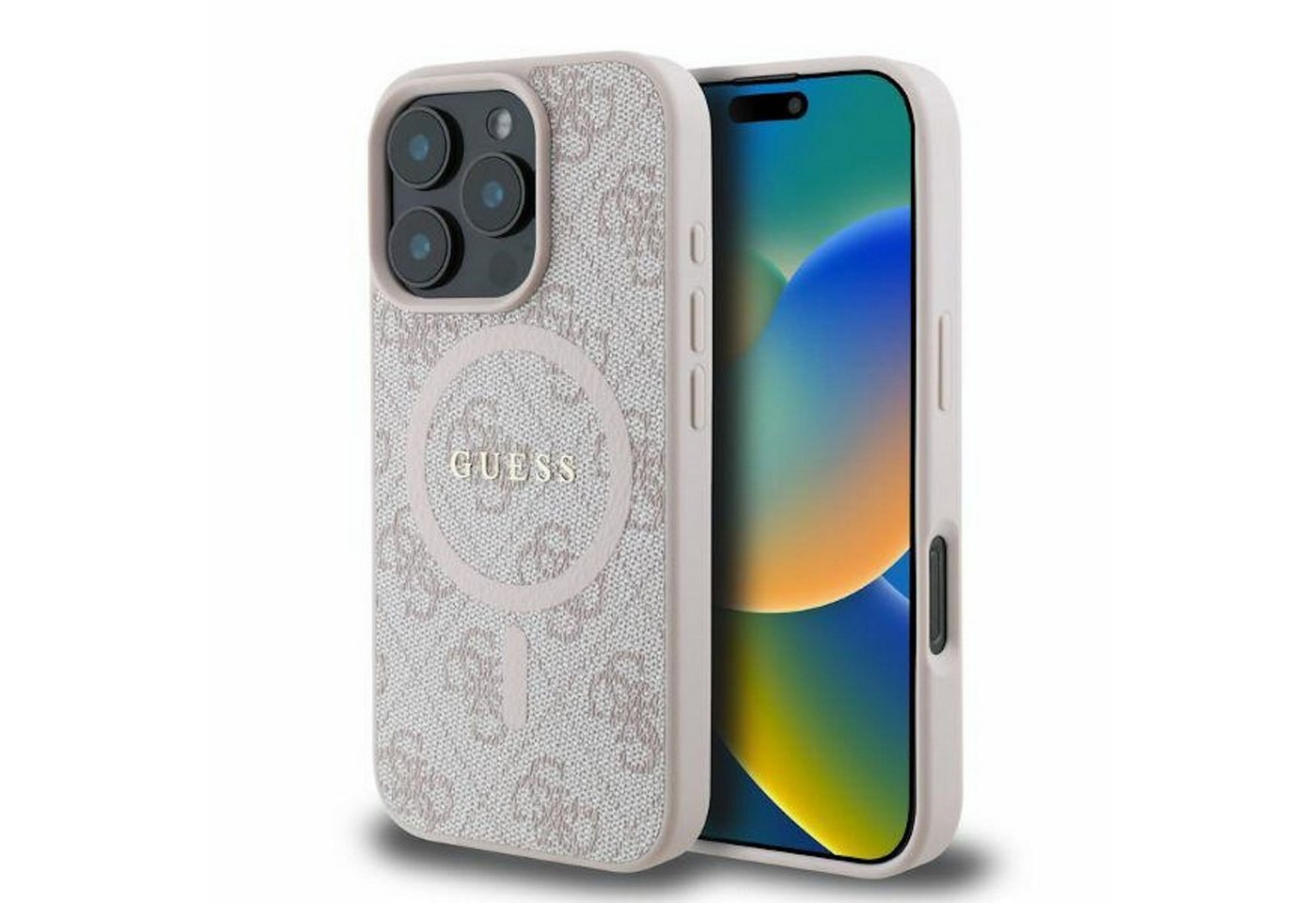 Guess Smartphone-Hülle GUESS Apple iPhone 16 Pro Max Hardcase 4G Ring Classic Logo MagSafe Guess Smartphone-Hülle GUESS Apple iPhone 16 Pro Max Hardcase 4G Ring Classic Logo MagSafe von Guess