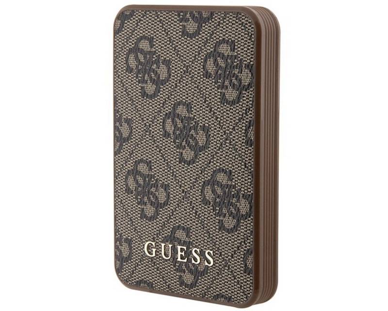 Guess Smartphone-Hülle GUESS Powerbank 5.000 mAh mit Kabel 4G Metall Logo Braun von Guess