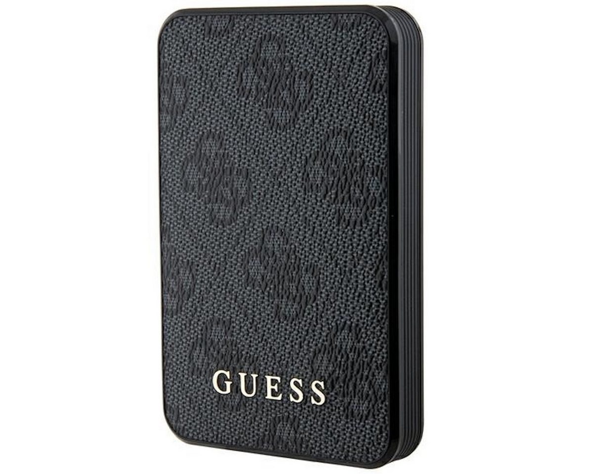 Guess Smartphone-Hülle GUESS Powerbank 5.000 mAh mit Kabel 4G Metall Logo Schwarz von Guess