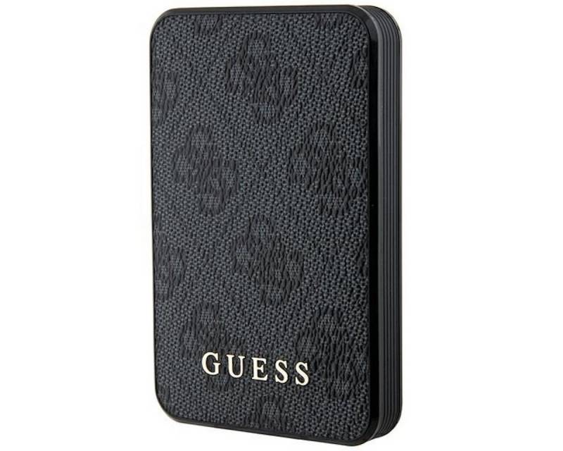 Guess Smartphone-Hülle GUESS Powerbank 5.000 mAh mit Kabel 4G Metall Logo Schwarz von Guess