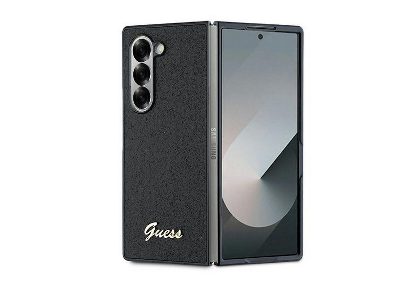 Guess Smartphone-Hülle GUESS Samsung Galaxy Z Fold6 Hülle 4G Glitzerschrift Design Schwarz Guess Smartphone-Hülle GUESS Samsung Galaxy Z Fold6 Hülle 4G Glitzerschrift Design Schwarz von Guess