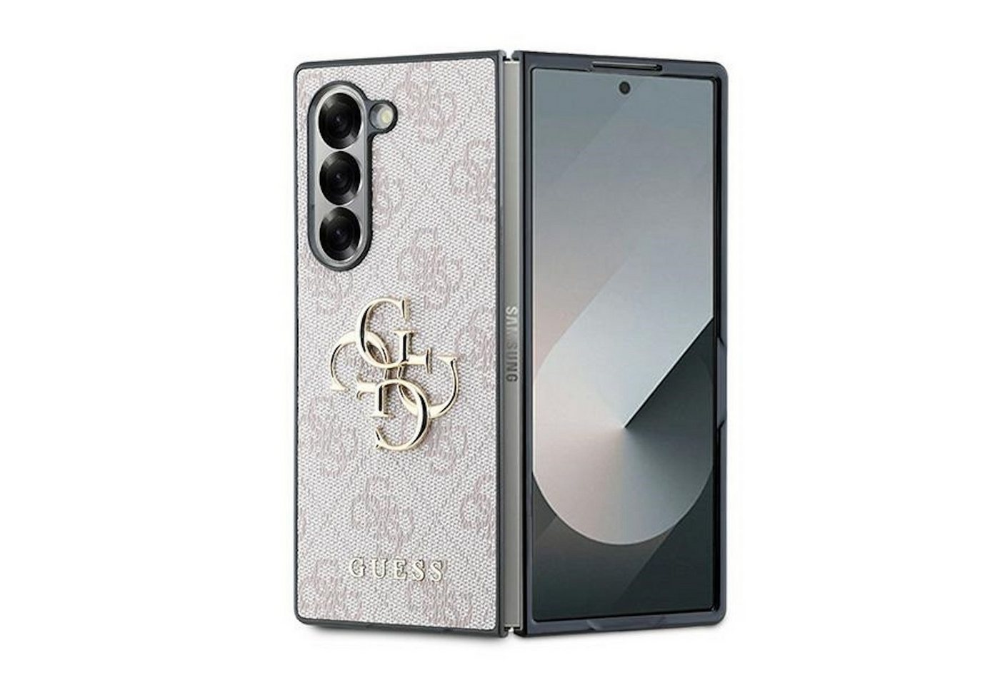 Guess Smartphone-Hülle GUESS Samsung Galaxy Z Fold6 Hülle Leder 4G Metal Logo Design Rosa Guess Smartphone-Hülle GUESS Samsung Galaxy Z Fold6 Hülle Leder 4G Metal Logo Design Rosa von Guess