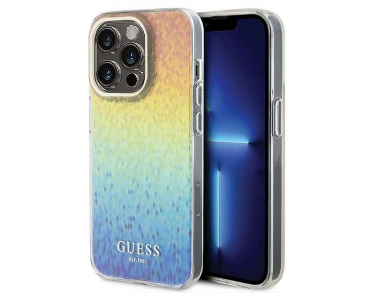 Guess Smartphone-Hülle Guess Apple iPhone 15 Pro Schutzhülle Cover Mirror Disco Mehrfarbig von Guess