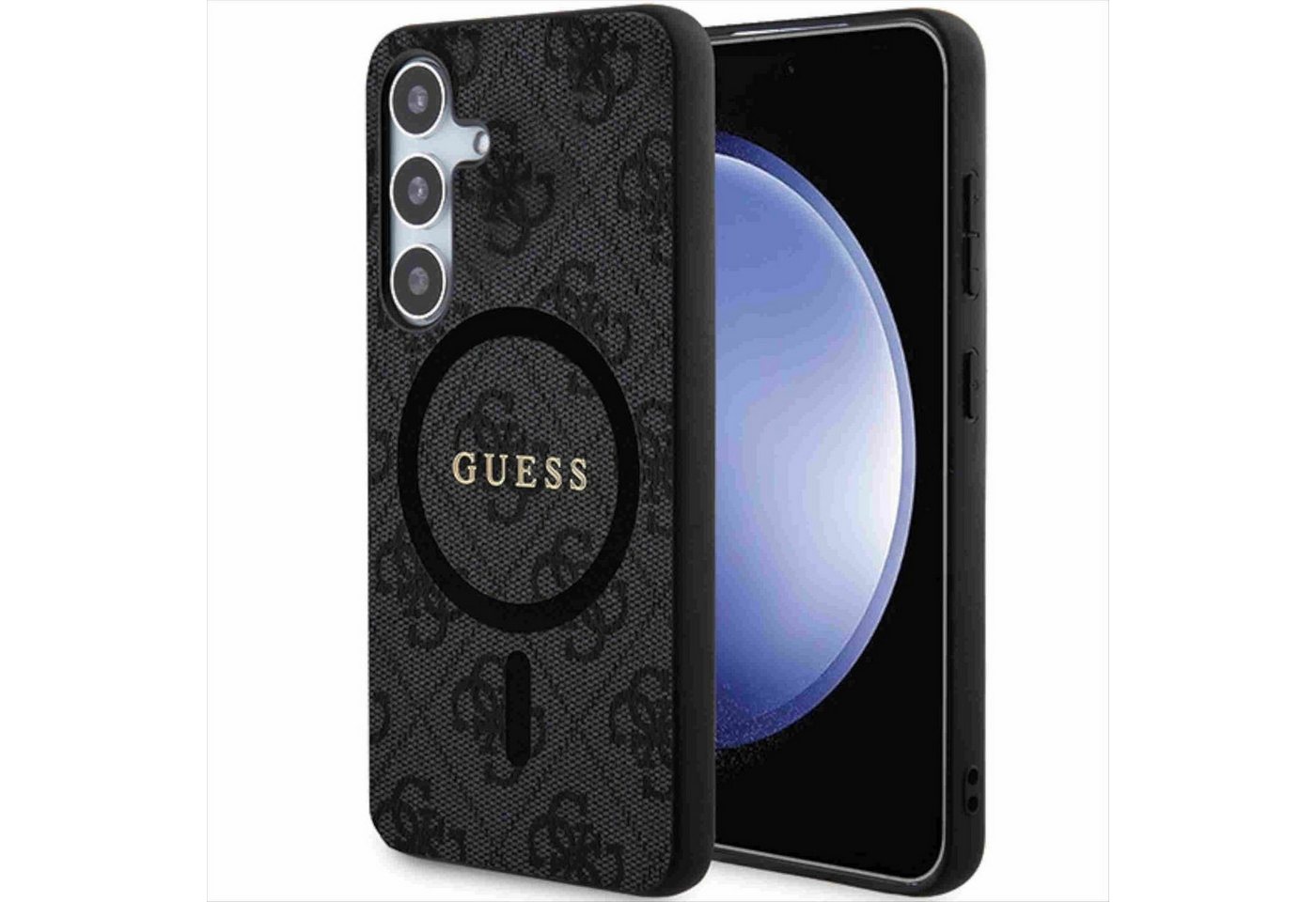 Guess Smartphone-Hülle Guess Samsung Galaxy S24 4G Collection Leather Metal Logo MagSafe Case von Guess