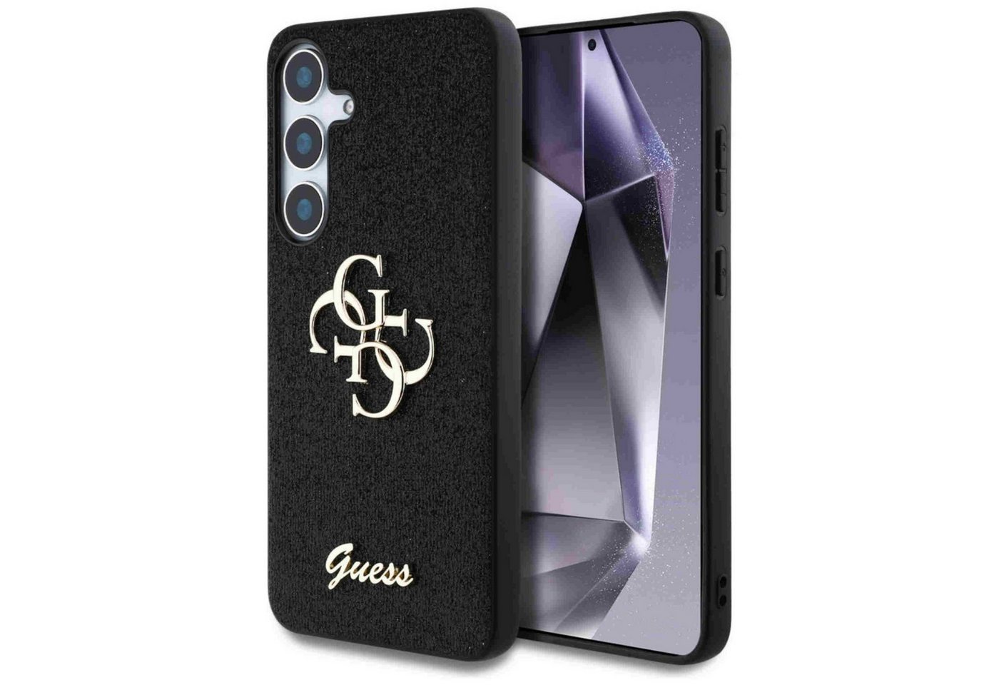 Guess Smartphone-Hülle Guess Samsung Galaxy S25 Fixed Glitter Big 4G Metal Logo Hülle Schwarz Guess Smartphone-Hülle Guess Samsung Galaxy S25 Fixed Glitter Big 4G Metal Logo Hülle Schwarz von Guess