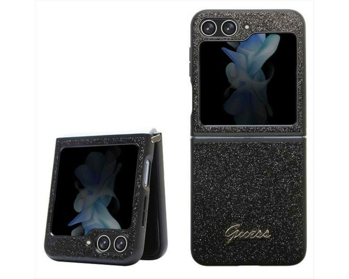 Guess Smartphone-Hülle Guess Samsung Galaxy Z Flip5 Schutzhülle Case Glitter Script Schwarz Guess Smartphone-Hülle Guess Samsung Galaxy Z Flip5 Schutzhülle Case Glitter Script Schwarz von Guess