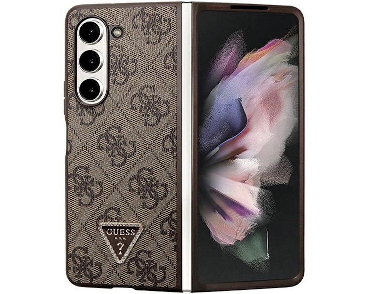 Guess Smartphone-Hülle Guess Samsung Galaxy Z Fold5 Hülle Case 4G Diamond Triangle Braun Guess Smartphone-Hülle Guess Samsung Galaxy Z Fold5 Hülle Case 4G Diamond Triangle Braun von Guess