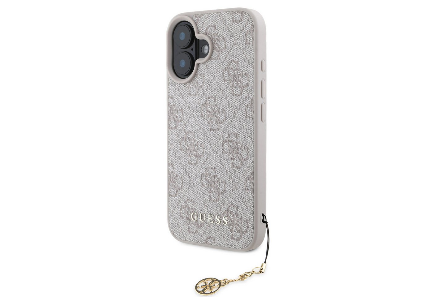 Guess Handyhülle GUESS Case iPhone 16 Charm Hülle pink m.Anhänger Guess Handyhülle GUESS Case iPhone 16 Charm Hülle pink m.Anhänger von Guess
