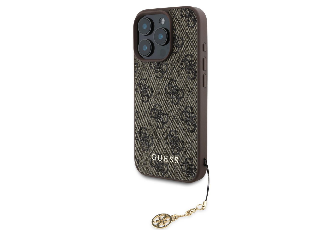 Guess Handyhülle GUESS Case iPhone 16 Pro Charm Hülle braun m.Anhänger Guess Handyhülle GUESS Case iPhone 16 Pro Charm Hülle braun m.Anhänger von Guess