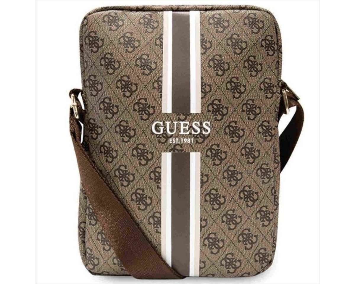 Guess Tablet-Hülle Guess Universell bis 10" Tablet Tasche 4G Stripes Tablet Bag Braun von Guess