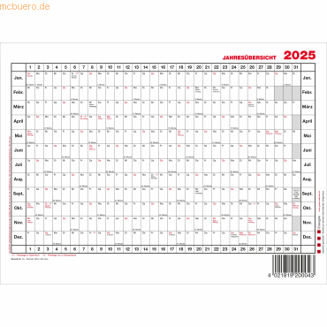 Güss Tafelkalender 1 Jahr/1 Seite A6 Kalendarium 2024 von Güss