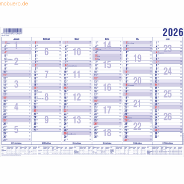 Güss Tafelkalender A4 12 Monate Kalendarium 2026 Güss Tafelkalender A4 12 Monate Kalendarium 2026 von Güss