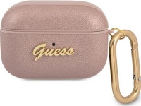 Guess Tasche Guess GUAPSASMP Apple AirPods Pro Hülle rosa/rosa Saffiano Script Metal Collection von Guess