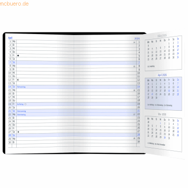 Güss Taschenkalender Trio-Timer 9,5x16cm schwarz 2026 Güss Taschenkalender Trio-Timer 9,5x16cm schwarz 2026 von Güss