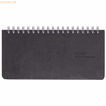 Güss Tischkalender 17x8cm 1 Woche/2 Seiten schwarz 2024 von Güss