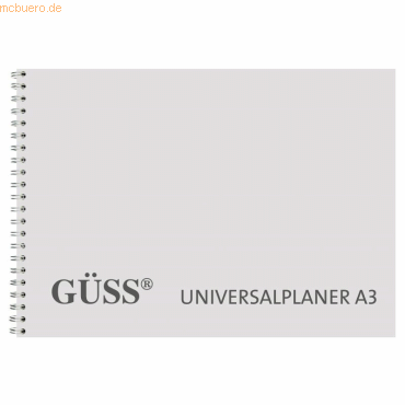 Güss Universalplaner A4 58 Seiten Wire-O-Bindung grau 2024 von Güss