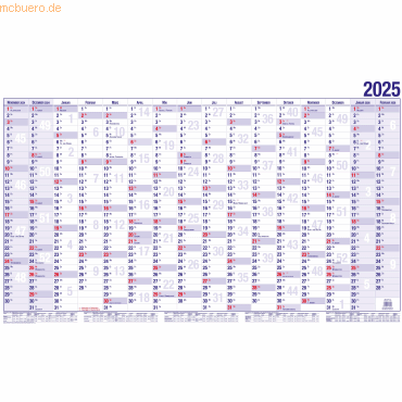 Güss Wandplaner 16 Monaten A2 60x40cm Nov. 2023-Febr. 2025 von Güss