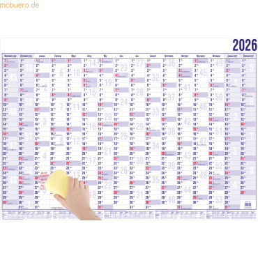 Güss Wandplaner 16 Monaten A2 60x40cm abwischbar Nov. 2023-Febr. 2025 von Güss