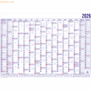 Güss Wandplaner mit 16 Monaten 120x80cm Nov. 2023-Febr. 2025 von Güss