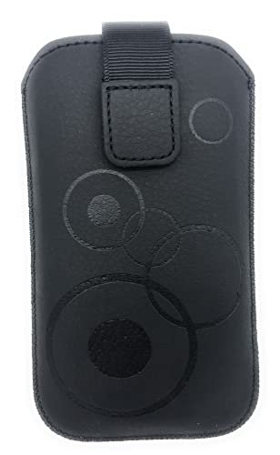Handy Tasche Schutz Hülle Etui Sleeve Slim Case Gürteltasche schwarz für Bea-Fon SL230, Artfone C1, Panasonic KX-TU155 von Gütersloher Shopkeeper