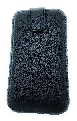 Handy Tasche Schutz Hülle Slim Case Cover Etui schwarz mit Magnetverschluss für Panasonic KX-TU155 von Gütersloher Shopkeeper