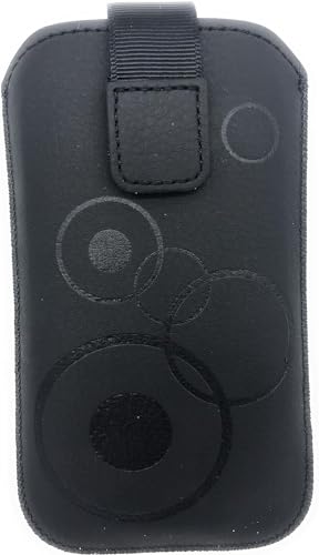 Handy Tasche schwarz geeignet für Swisstone BBM 320c - Schutz Hülle Gürtel Etui Slim Case Gürteltasche von Gütersloher Shopkeeper